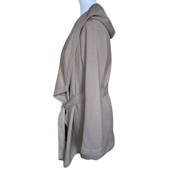 REVOLVE Soia & Kyo Sarie Draped Hooded Jacket Trench Coat Taupe XS Structured - Picture 4 of 16